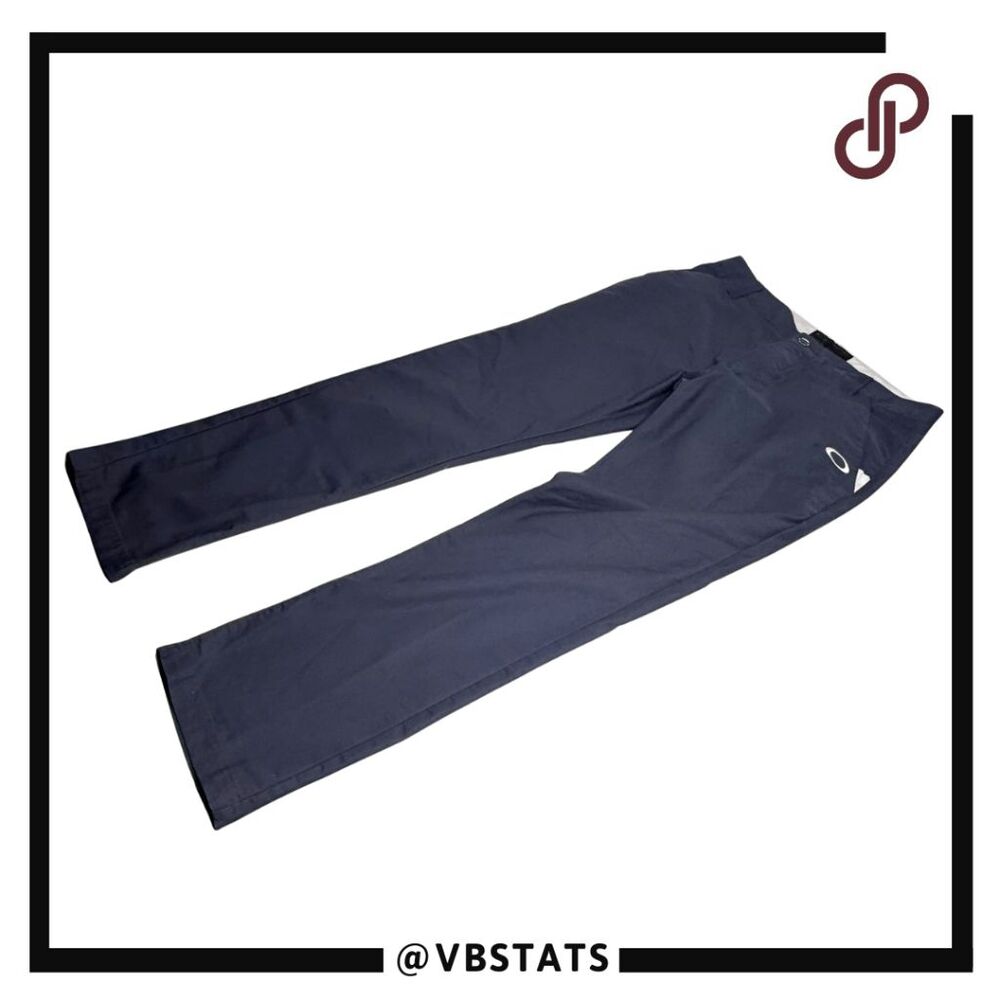Oakley Men's Lightweight Performance Tech‎ Golf Chino Pants Navy Size 32x34
